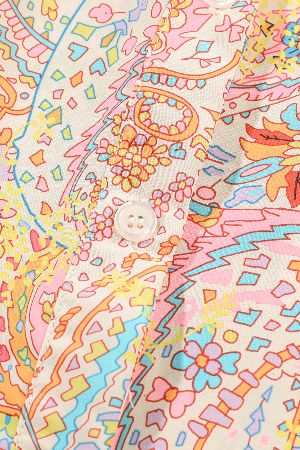 W&W Mode | Hemd mit Paisley-Muster und Rüschen Für Frauen