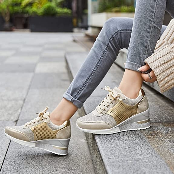 W&W Mode | High-Heel-Sneaker mit Keildesign Für Frauen