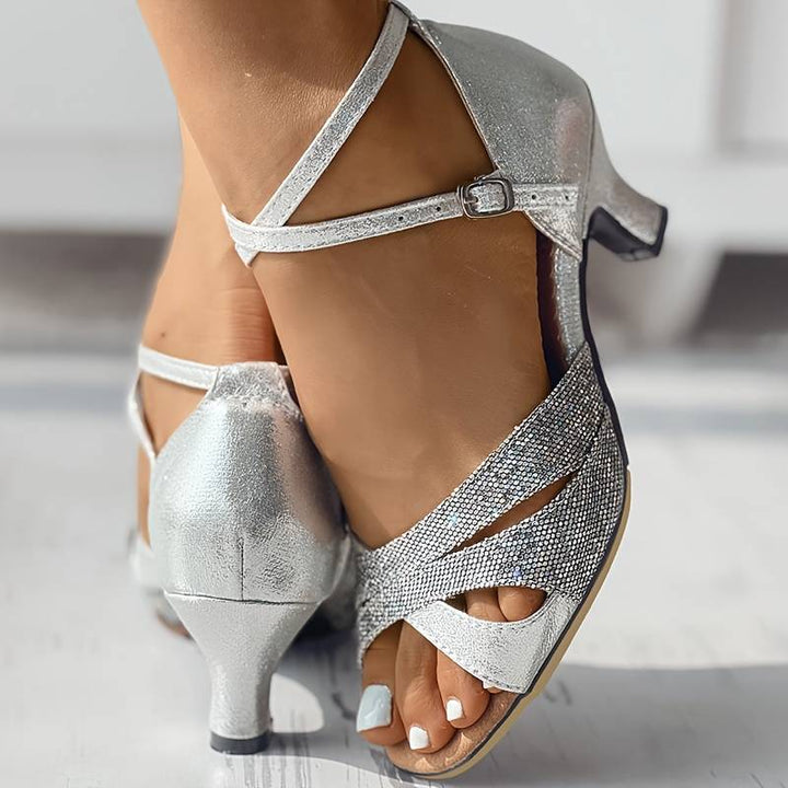 W&W Mode | Elegante Pailletten-Sandalen