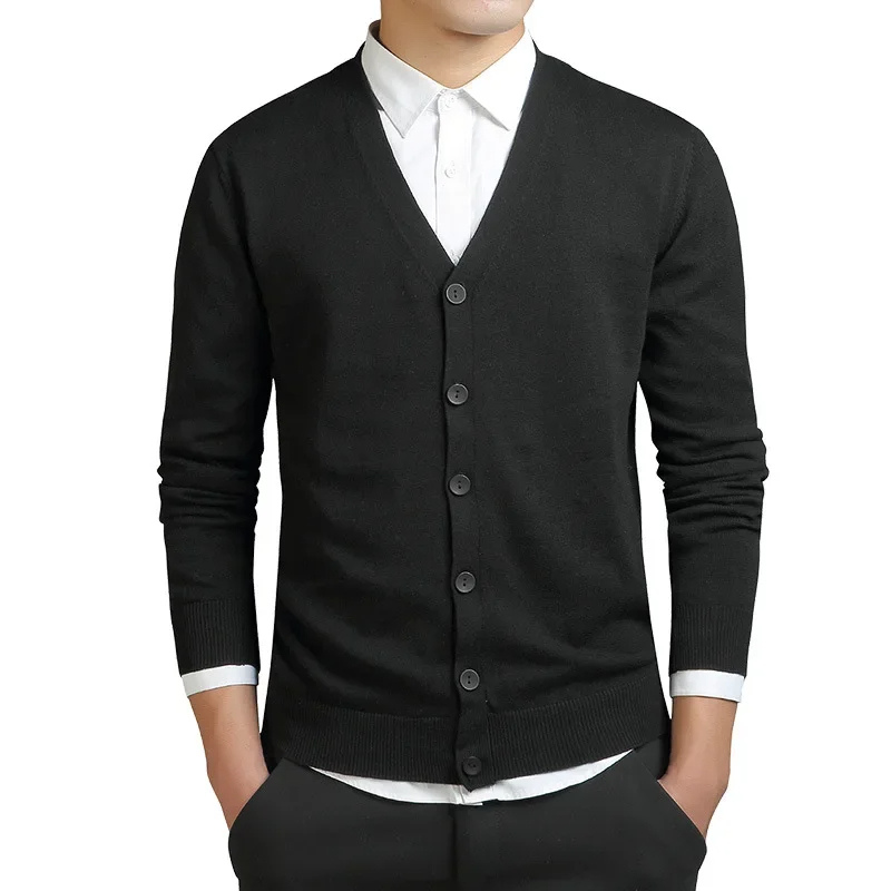 W&W Mode | Herren Strickjacke Mit Knöpfen, V-ausschnitt, Leichtes Material, Slim Fit Design