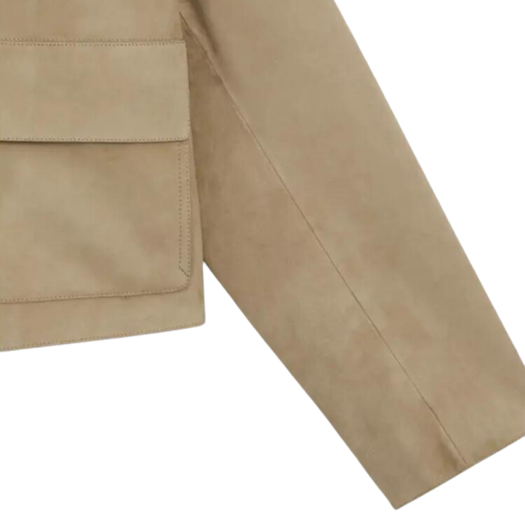 W&W Mode | Beige Lederjacke