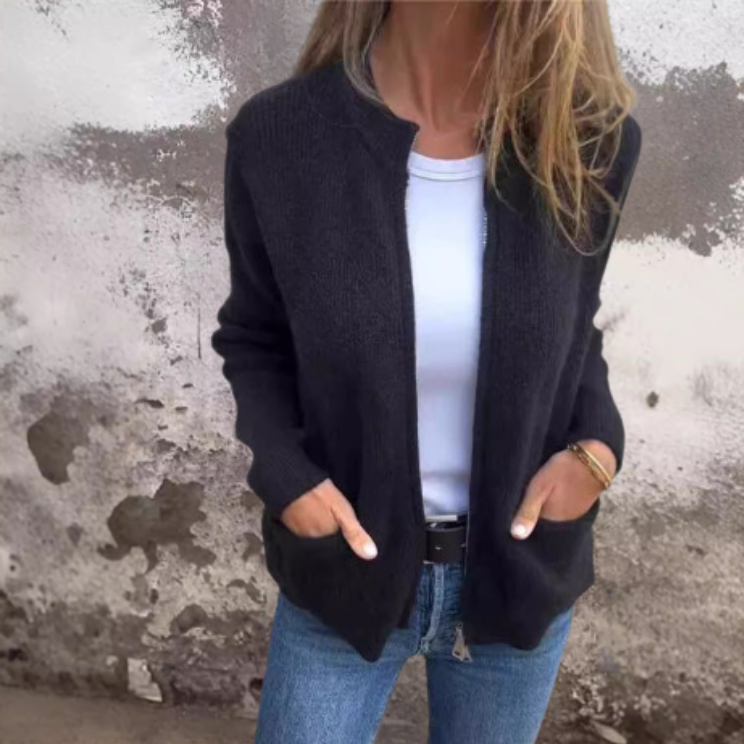 W&W Mode | Superweiche, Warme Strickjacke Mit Reißverschluss