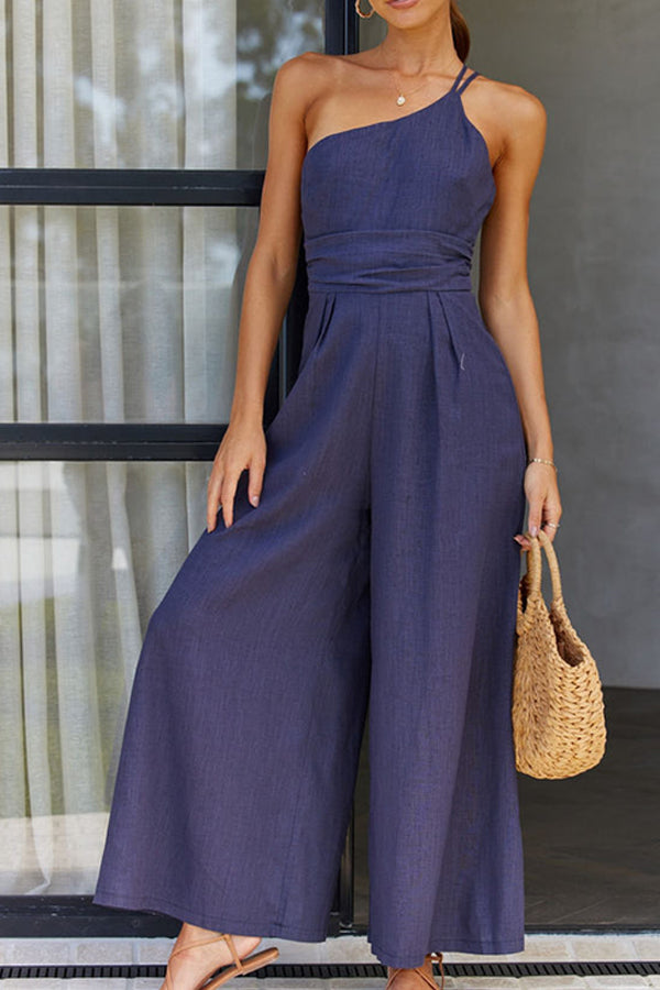 W&W Mode | Ein-Schulter Jumpsuit Mit Stil