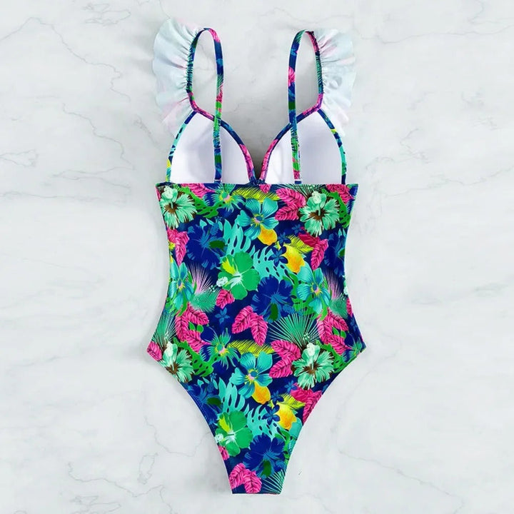 W&W Mode – Badeanzug mit Rüschen und Blumen