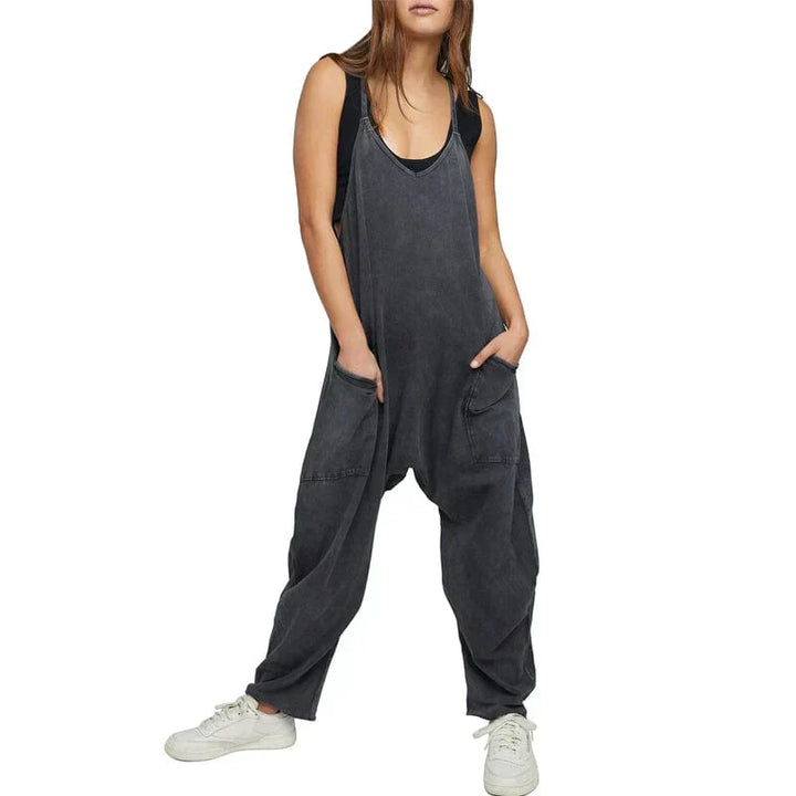 W&W Mode | Locker Weites Bein Ärmelloser Jumpsuit Für Damen