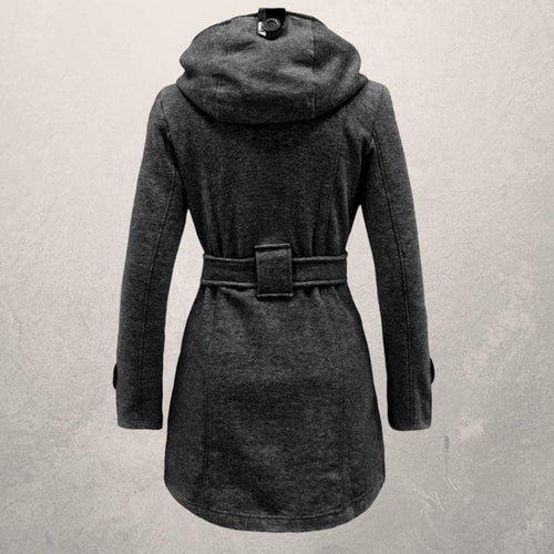 W&W Mode | Warmer Und Trendiger Wintermantel Mit Gürtel Und Kapuze Aus Baumwolle