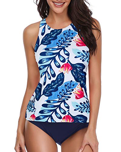 W&W Mode | Hochgeschlossenes Halter Scoop Back Tankini Mit Shorts