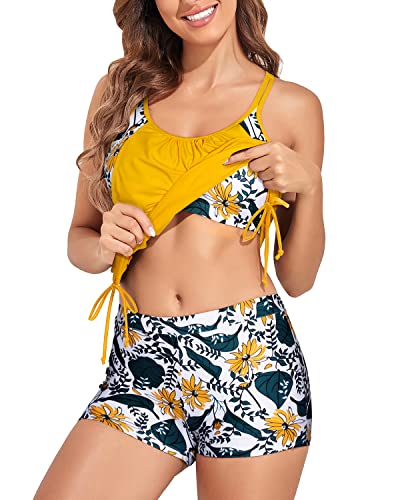 W&W Mode | Push up Damen Tankini Badeanzug Zwei Teile Bauchkontrolle Badeanzüge