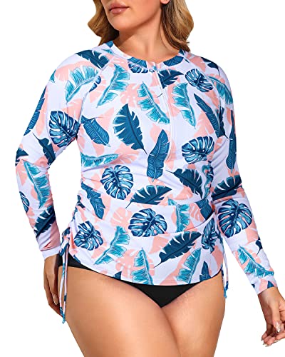 W&W Mode | Langarm Reißverschluss Rash Guard Badeanzug Zweiteiler Upf 50+