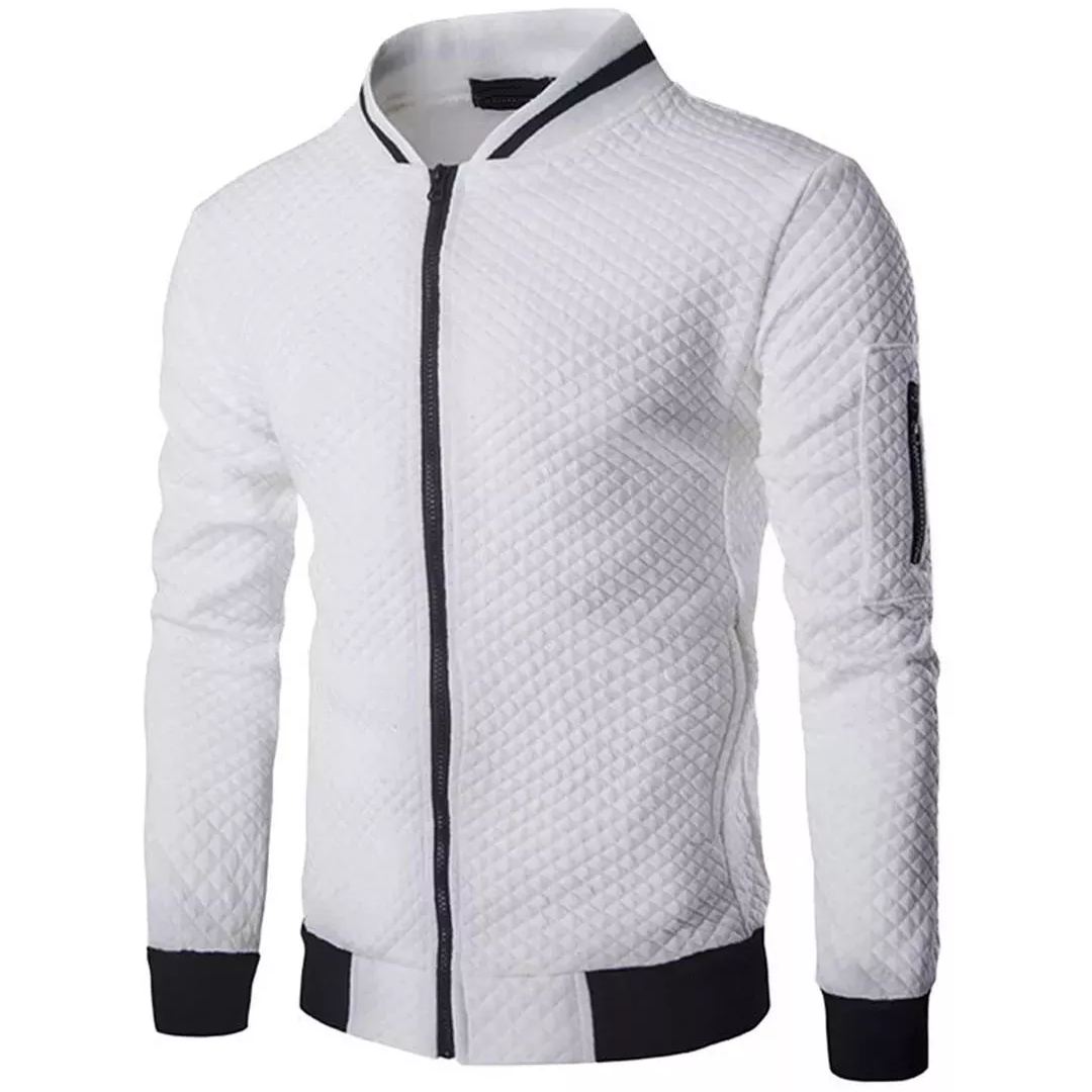 W&W Mode | Jacquard Zip-Bomberjacke