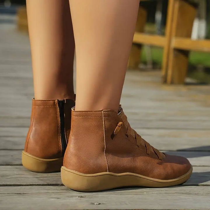 W&W Mode - Damen lässige Schnürstiefeletten