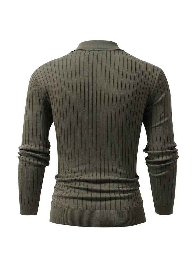 W&W Mode - Lässiger Herrenpullover mit V-Ausschnitt