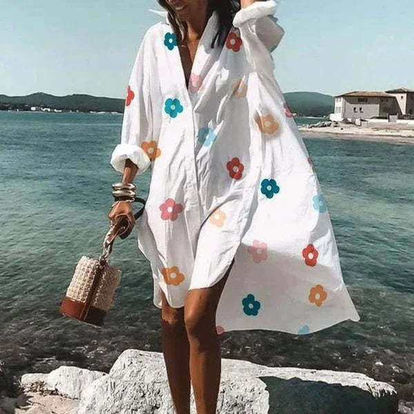 W&W Mode | Lässiges mittellanges Hemdkleid für Frauen