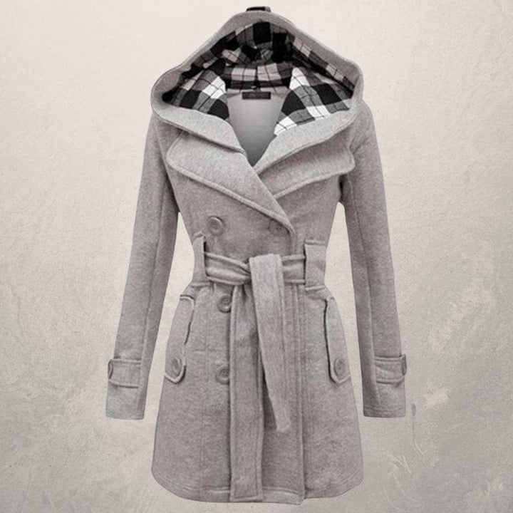 W&W Mode | Warmer Und Trendiger Wintermantel Mit Gürtel Und Kapuze Aus Baumwolle