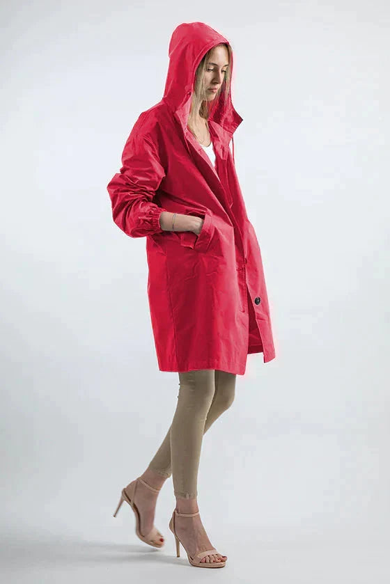 Wasserfeste Windjacke mit Kapuze in Übergröße Regenjacke