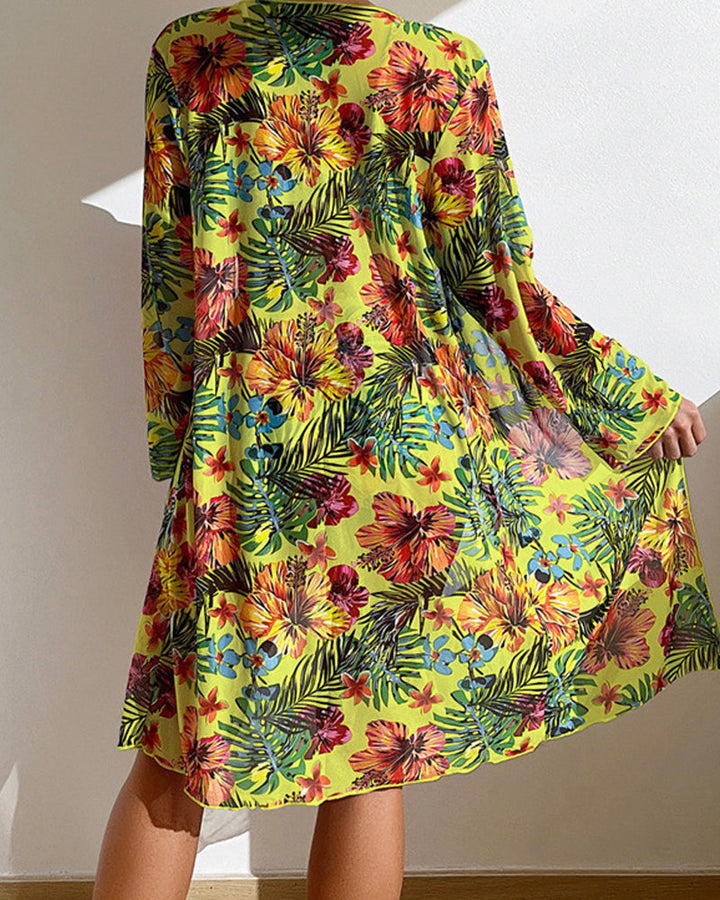 W&W Mode | Dreiteiliges Bikini-Set mit Blumen