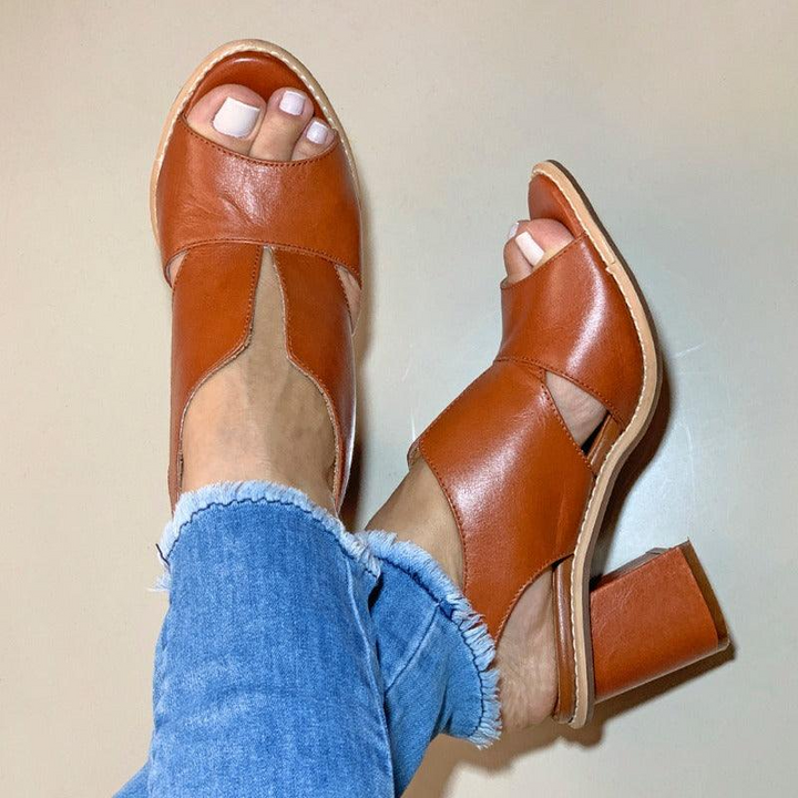 Damen-Sandalen aus echtem Leder für Alltag und Freizeit