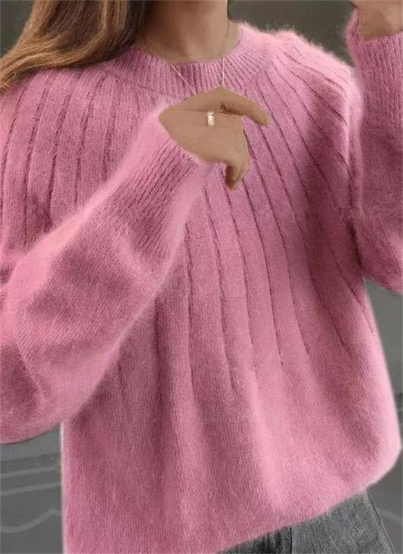 Flauschiger Kaschmir-Strickpullover