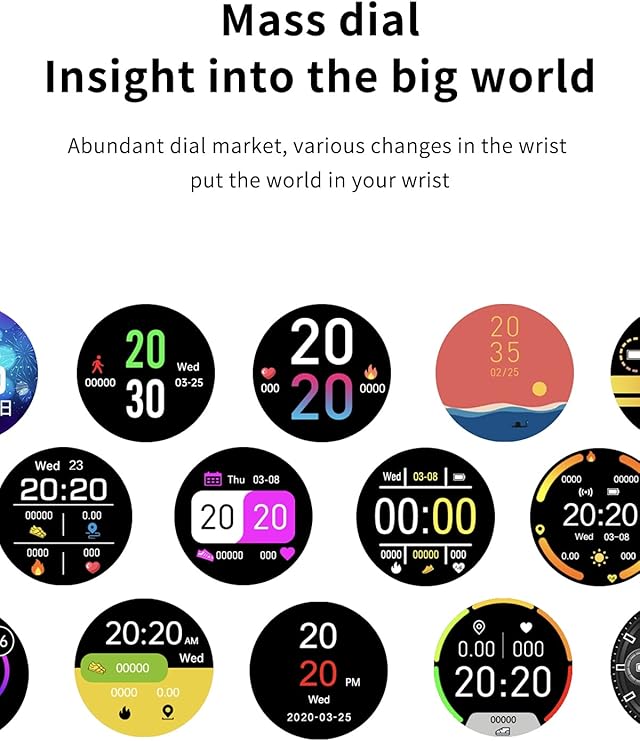 W&W Mode | Wasserdichte Unisex Smartwatch Mit Fitness Tracker Und Herzfrequenzmesser