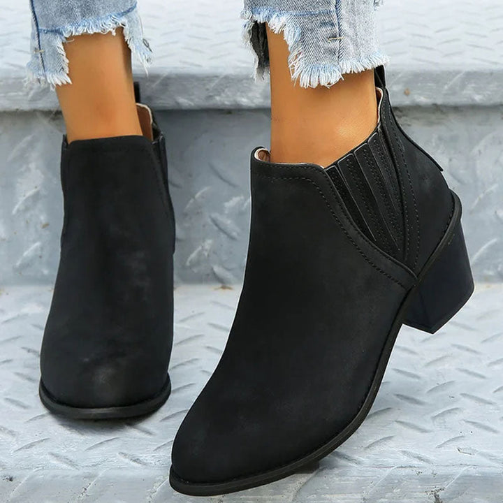 W&W Mode | Vintage Stiefeletten Mit Klobigem Absatz
