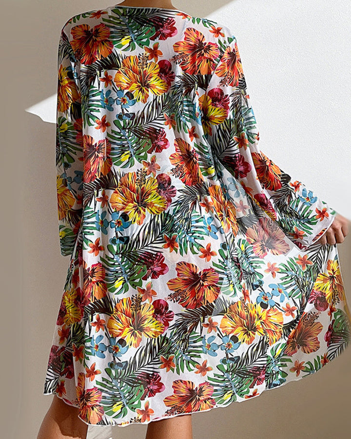 W&W Mode | Dreiteiliges Bikini-Set mit Blumen