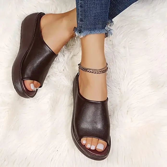 W&W Mode | Damen Hausschuhe mit Ledersohle