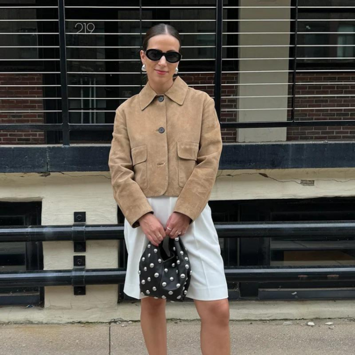 W&W Mode | Beige Lederjacke