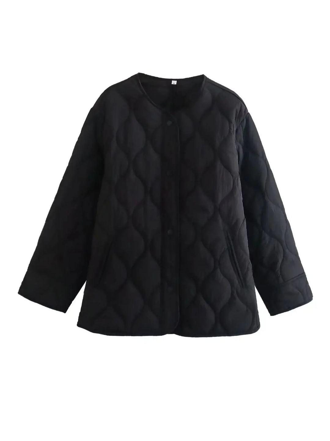 W&W Mode | Gepolsterte Jacke Damen, Leichtes Übergröße Modell Mit Taschen, Knopfverschluss