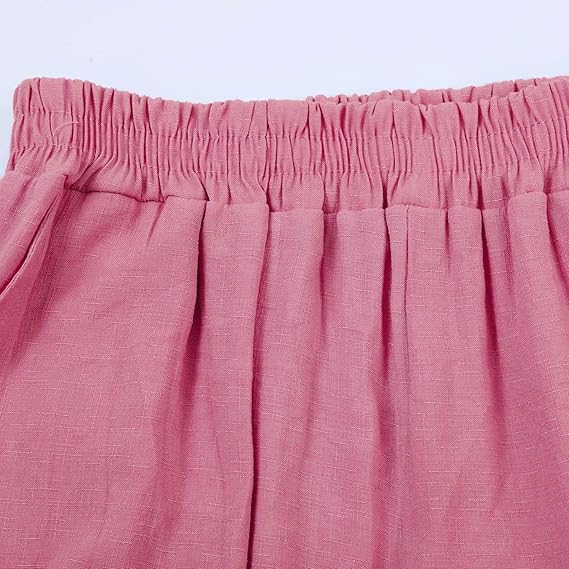SommerSilhouette Duo™ – Damen Leinen Zweiteiler Set mit Bluse & Hose, Luftig, Elegant & Bequem für Sommer