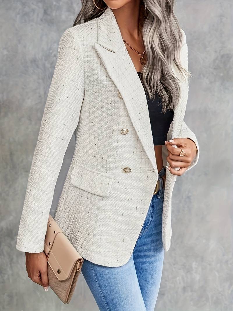 W&W Mode | Langarmblazer mit Reverskragen für Damen | Stilvoll und Elegant