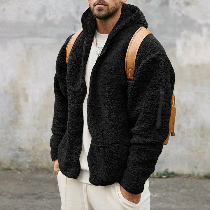 W&W Mode - Doppelseitige Fleece Herren Jacke