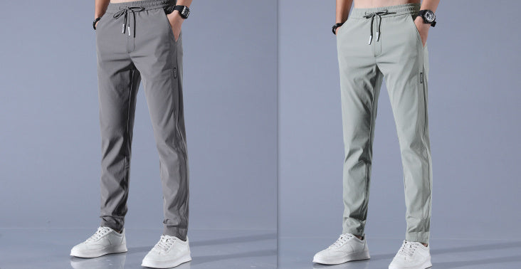 W&W Mode | Atmungsaktive Gerade Sporthose Aus Sommer Eis Seide Für Herren
