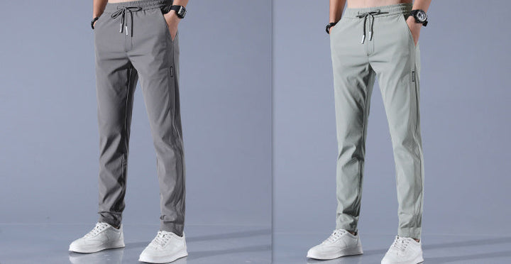 W&W Mode | Atmungsaktive Gerade Sporthose Aus Sommer Eis Seide Für Herren