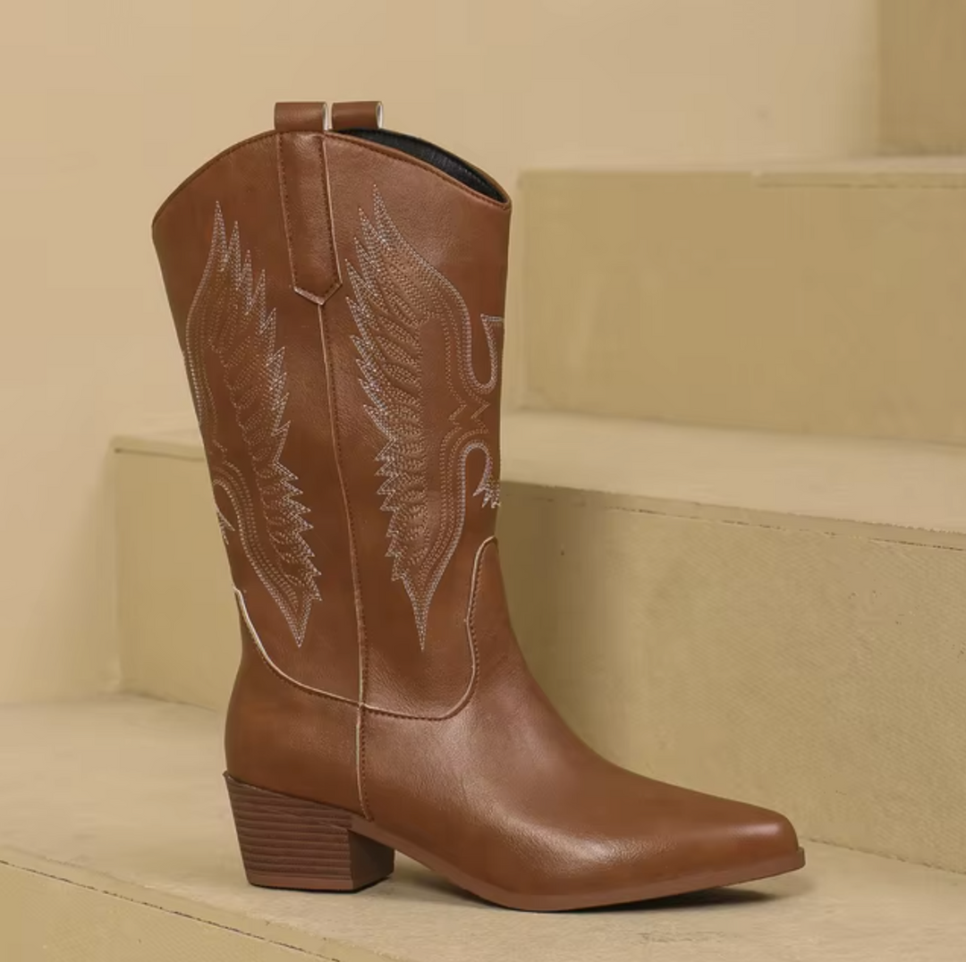 – Cowgirlstiefel aus Leder