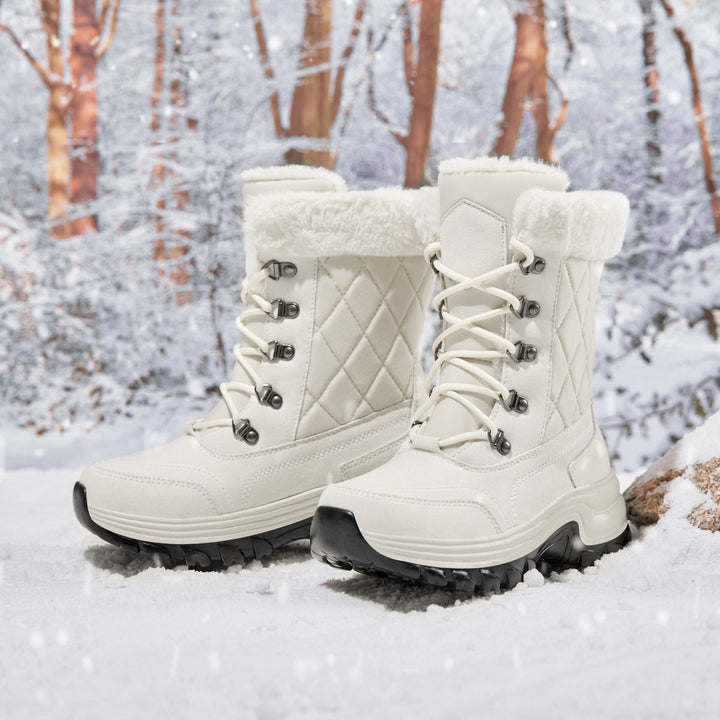 W&W Mode | Lässige Winter Fleece-gefütterte Stiefel für Frauen