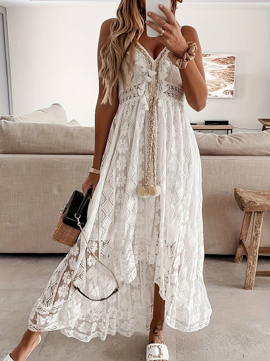 W&W Mode | V-Ausschnitt Maxikleid für Damen