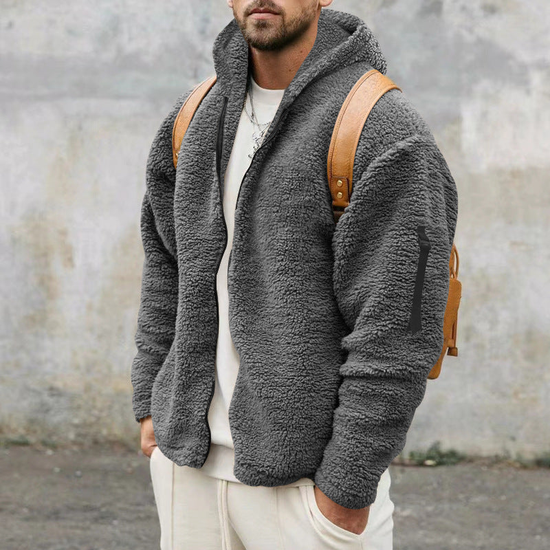 W&W Mode - Doppelseitige Fleece Herren Jacke