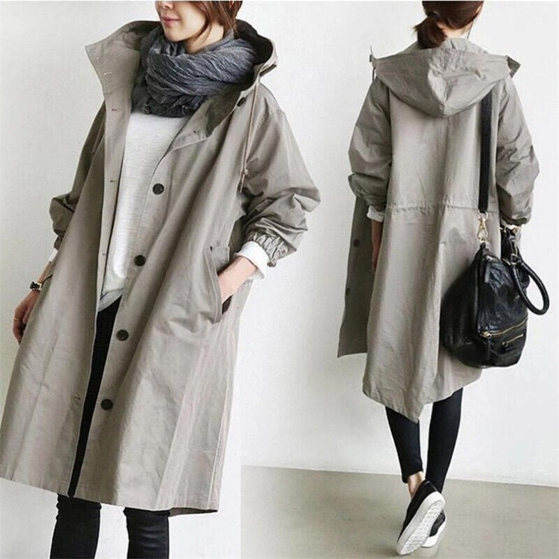 W&W Mode | Trenchcoat mit Kapuze für Damen