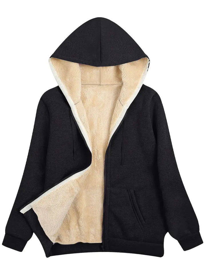 W&W Mode | Warme und weiche Kapuzenjacke für Damen | Perfekt für den Winter