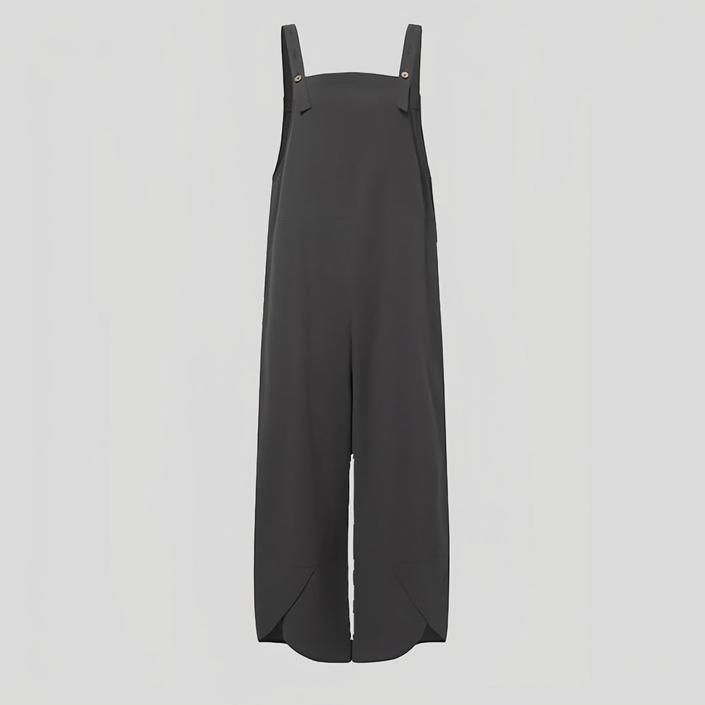 W&W Mode | Lässiger, lockerer Overall in Volltonfarbe für Damen