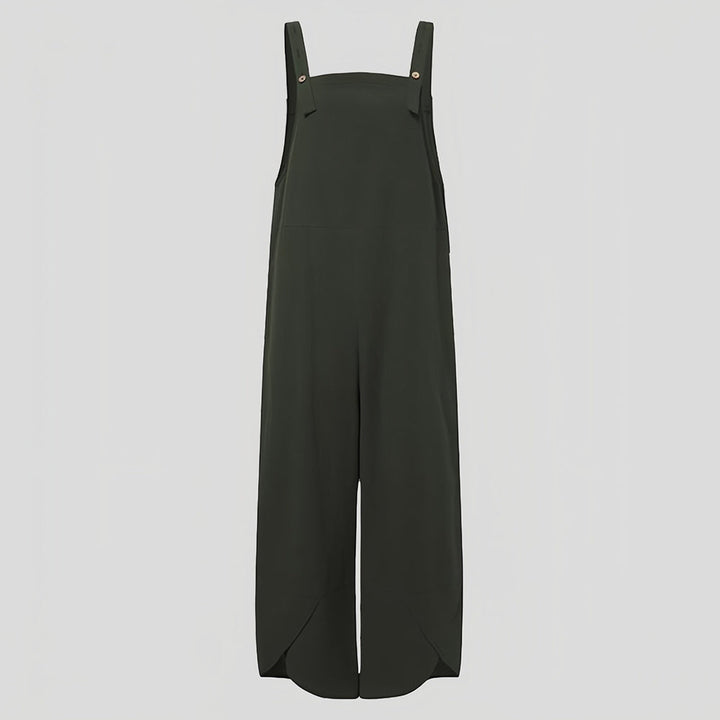 W&W Mode | Lässiger, lockerer Overall in Volltonfarbe für Damen