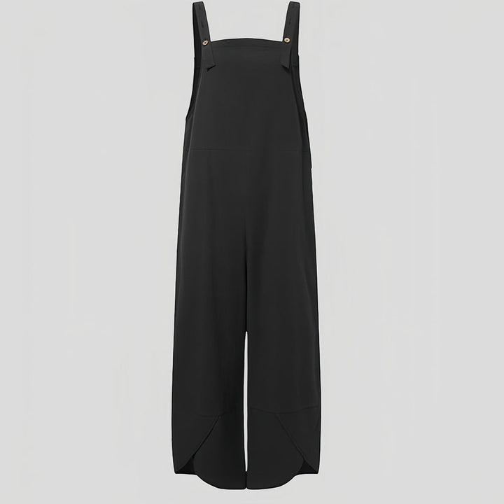 W&W Mode | Lässiger, lockerer Overall in Volltonfarbe für Damen
