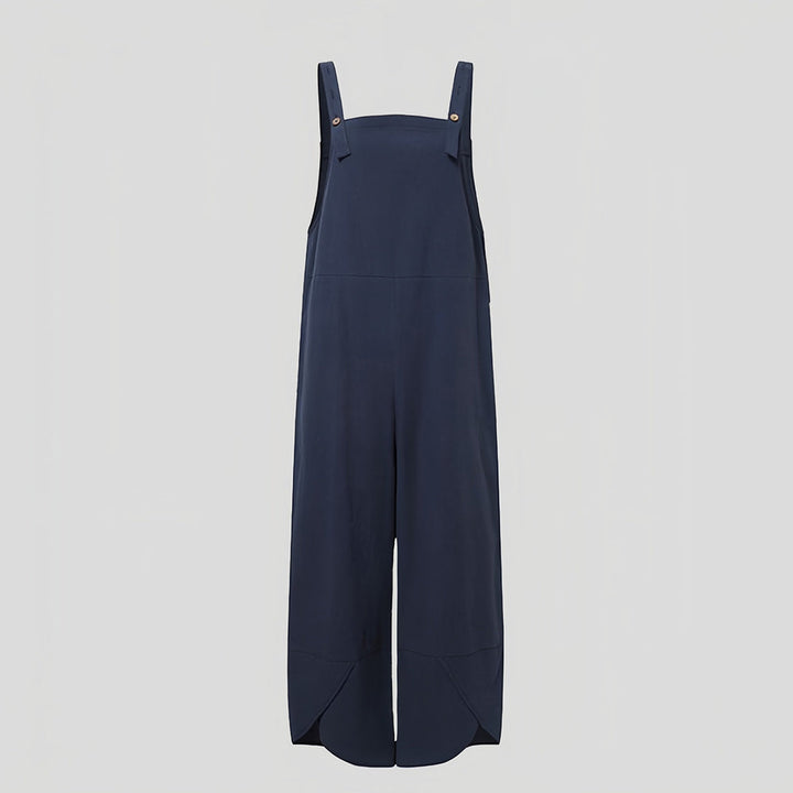W&W Mode | Lässiger, lockerer Overall in Volltonfarbe für Damen