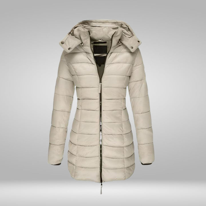 W&W Mode – Stylischer Langer Mantel mit Weichem Innenfutter und Kapuze