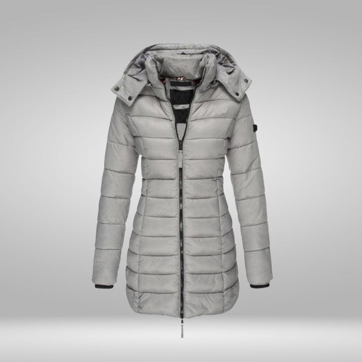 W&W Mode – Stylischer Langer Mantel mit Weichem Innenfutter und Kapuze