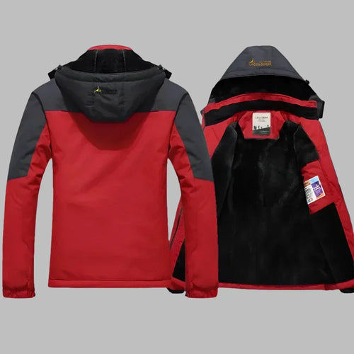 W&W Mode | Outdoor Wasserdichte Winterjacke Mit Fleece