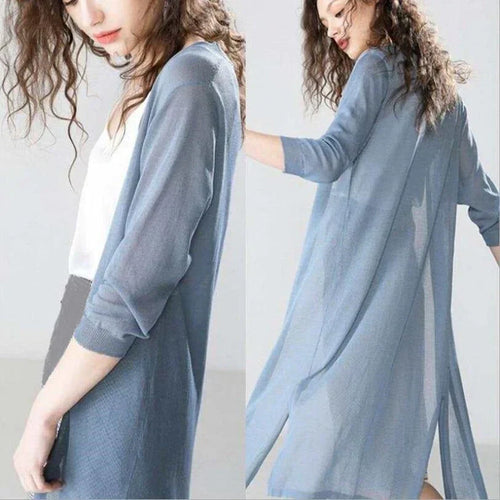 W&W Mode - Lange Strickpulloverjacke
