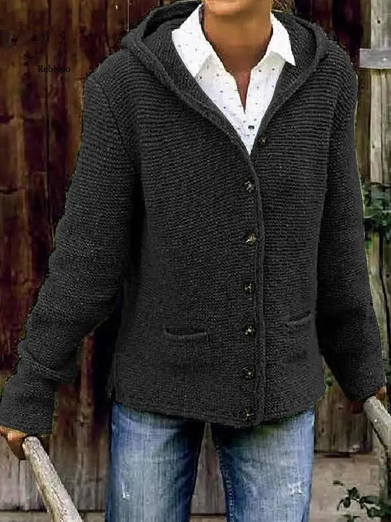 W&W Mode | Stilvolles Strickjacke mit Kapuze