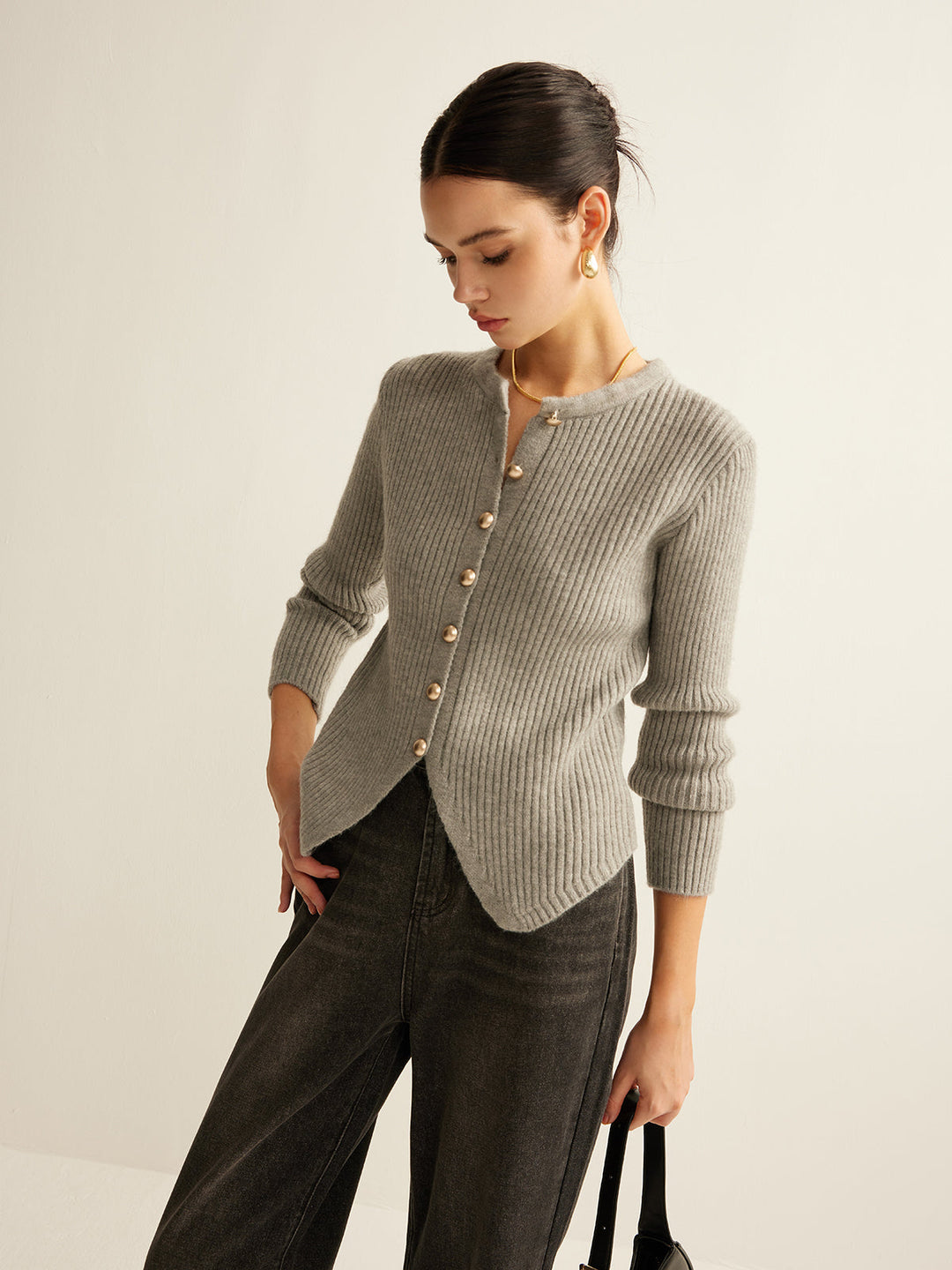 W&W Mode | Damen Pullover mit Knöpfen