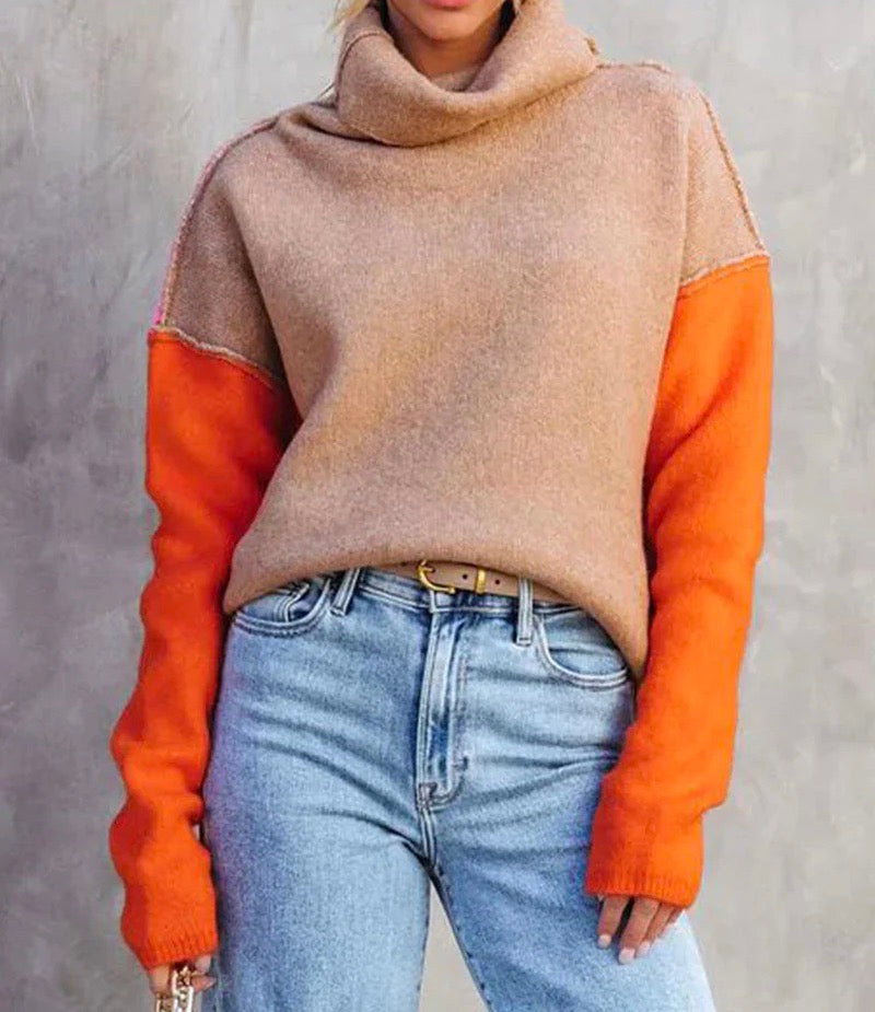 W&W Mode - Atemberaubender Farbblock-Pullover